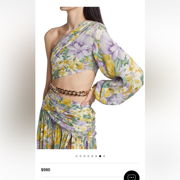 COPY - Bronx and Banco Sienna Floral One-Shoulder Gown - Picture 5 of 5